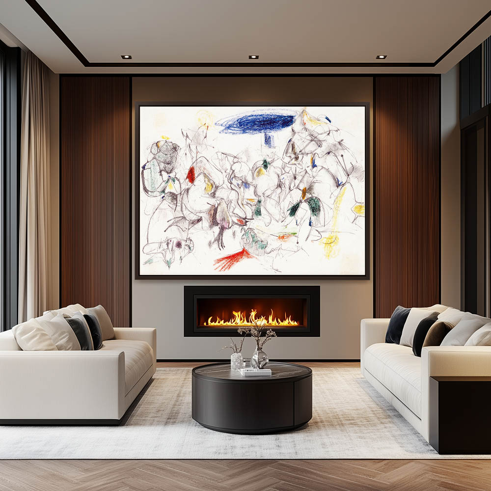 Untitled Abstract Composition Drawing - Image 3