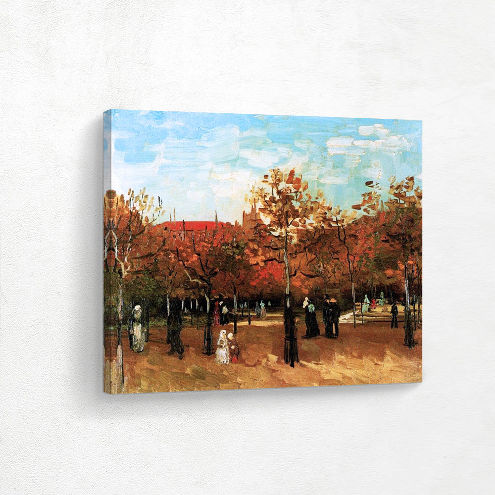 The Bois de Boulogne with People Walking