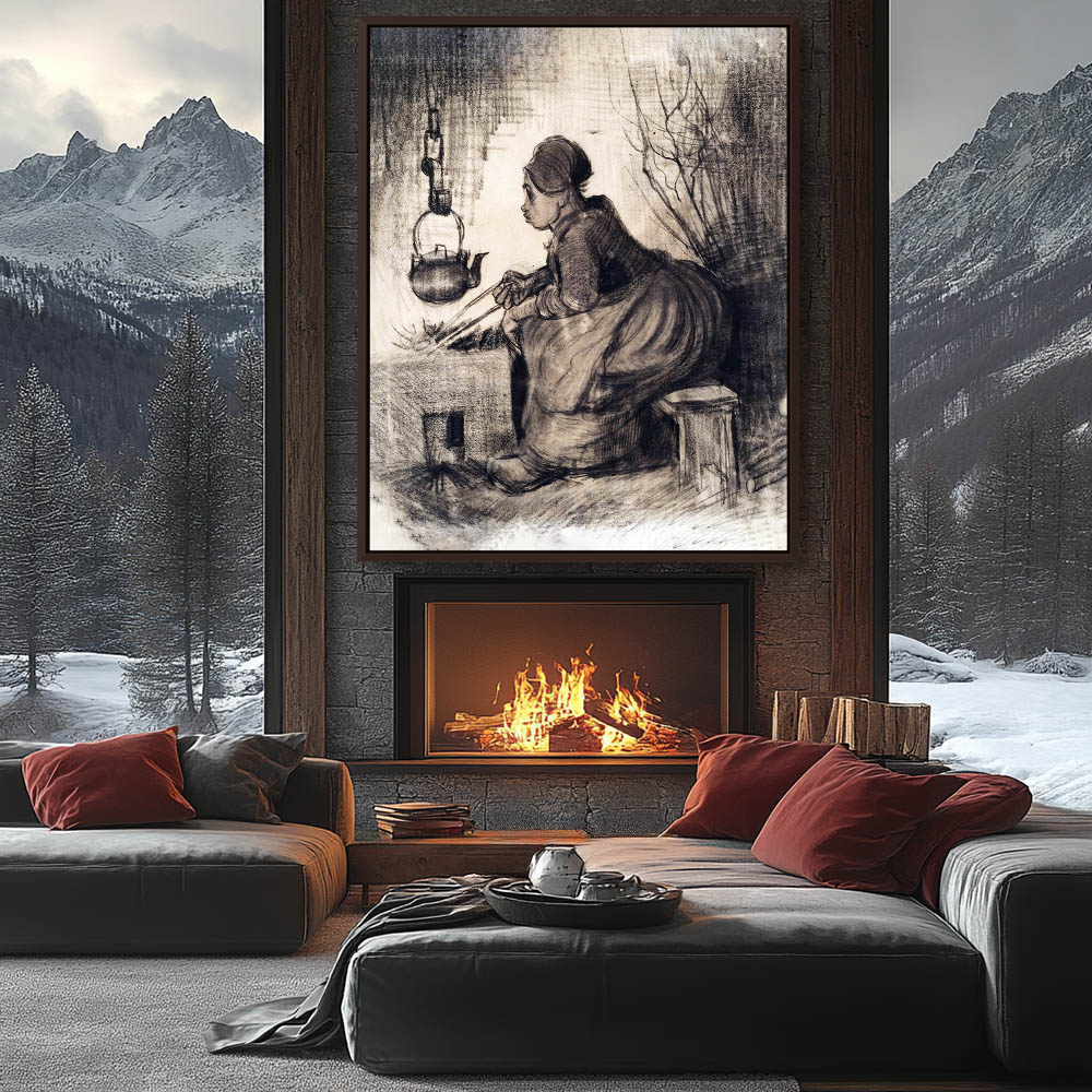 Woman by a Hearth - Image 3