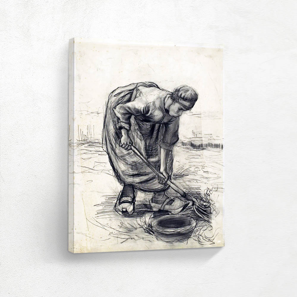 Peasant Woman Lifting Potatoes