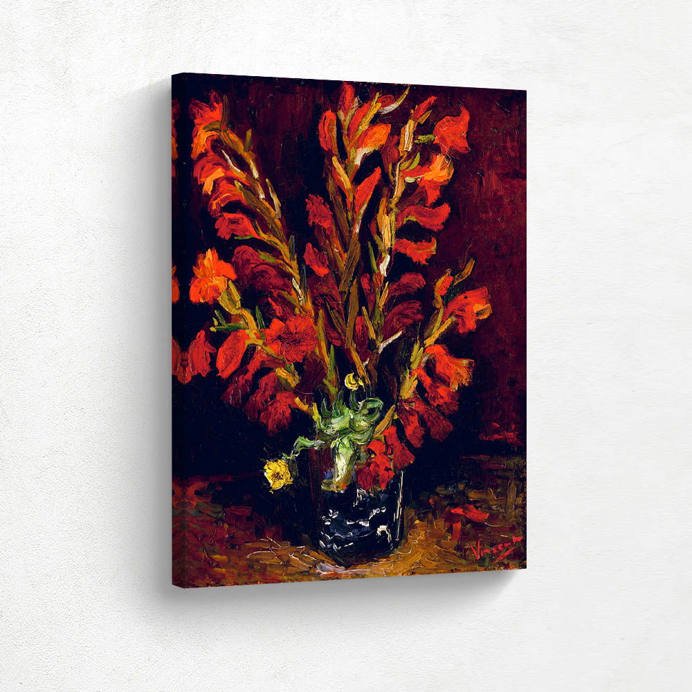 Vase with Red Gladioli