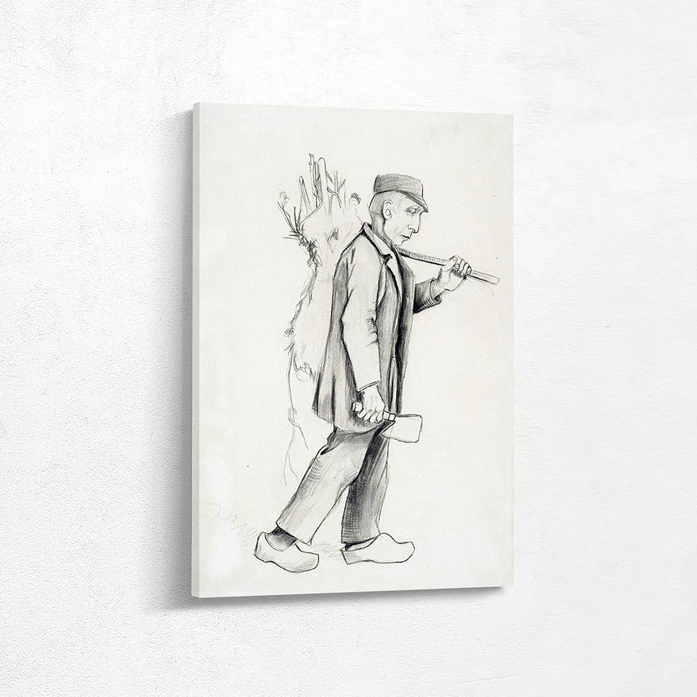 A Man with a Bag of Sticks