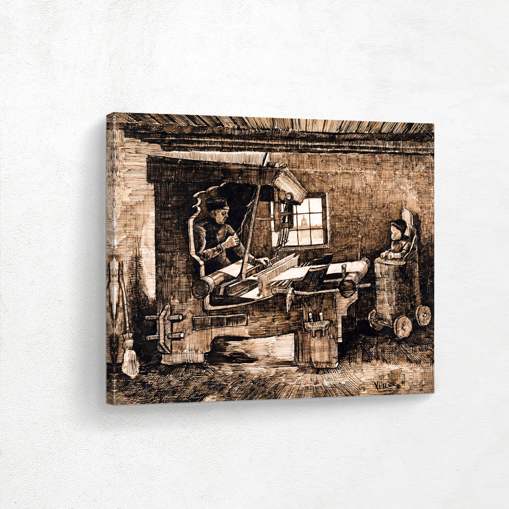 Weaver with a Baby in a Highchair