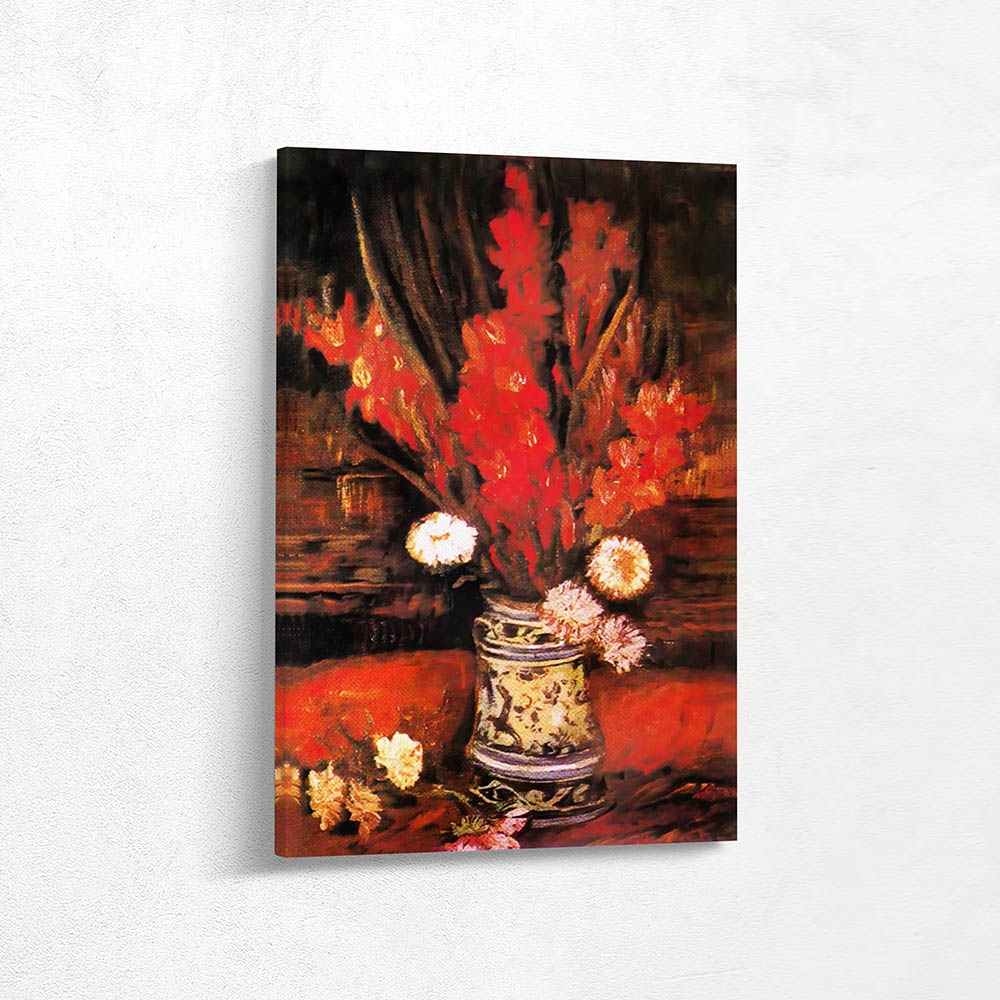 Vase with Red Gladioli