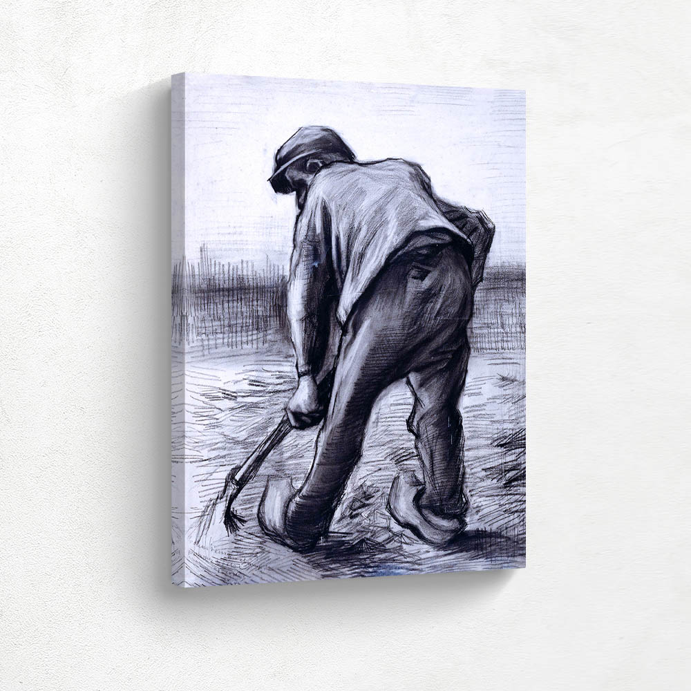 Digger in a Potato Field in February