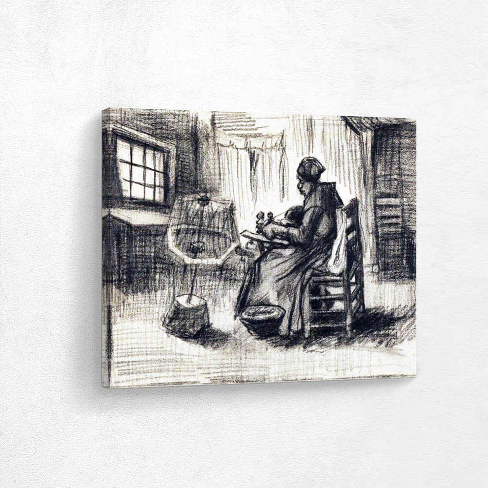 Peasant Woman Reeling Yarn