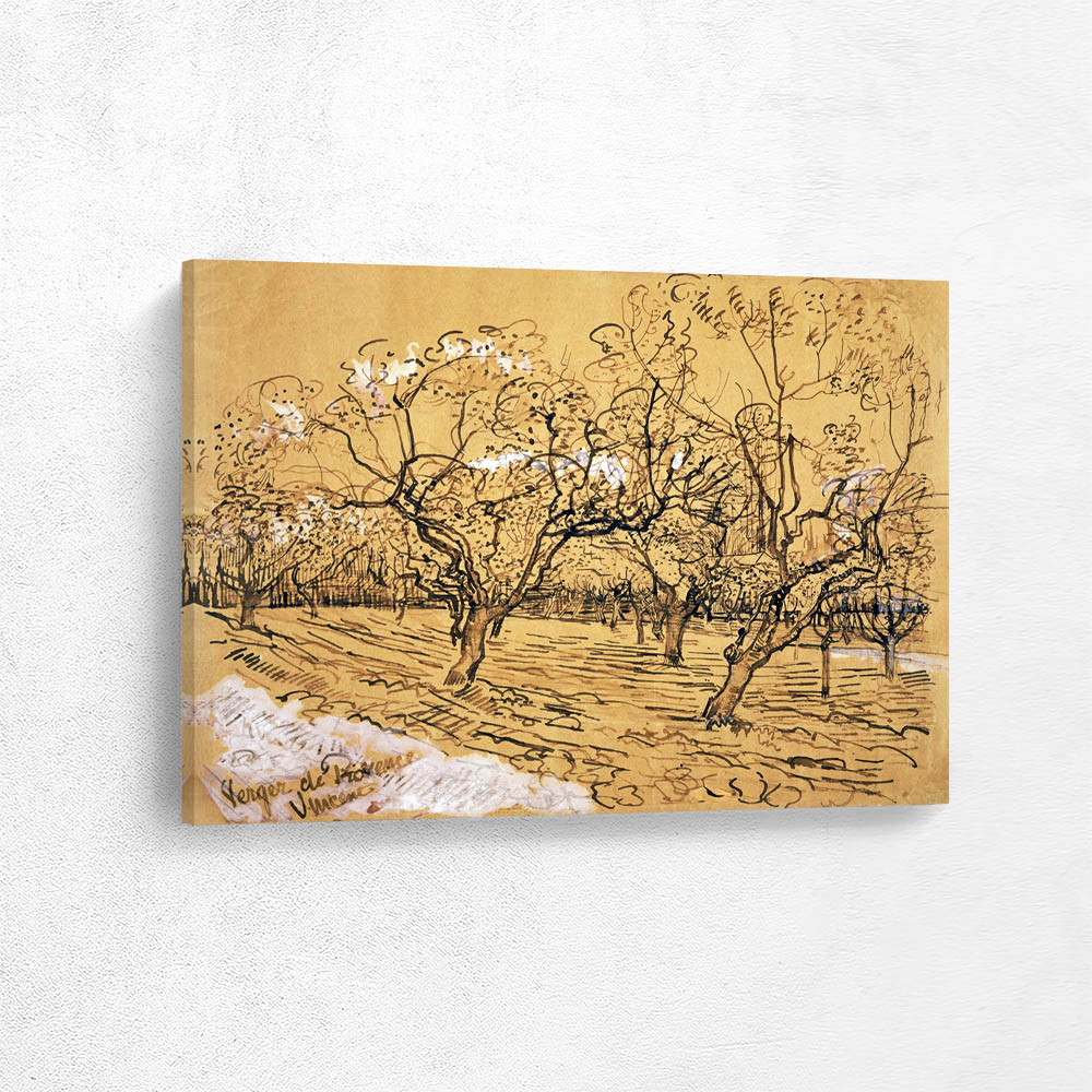 Orchard with Blossoming Plum Trees or The White Orchard