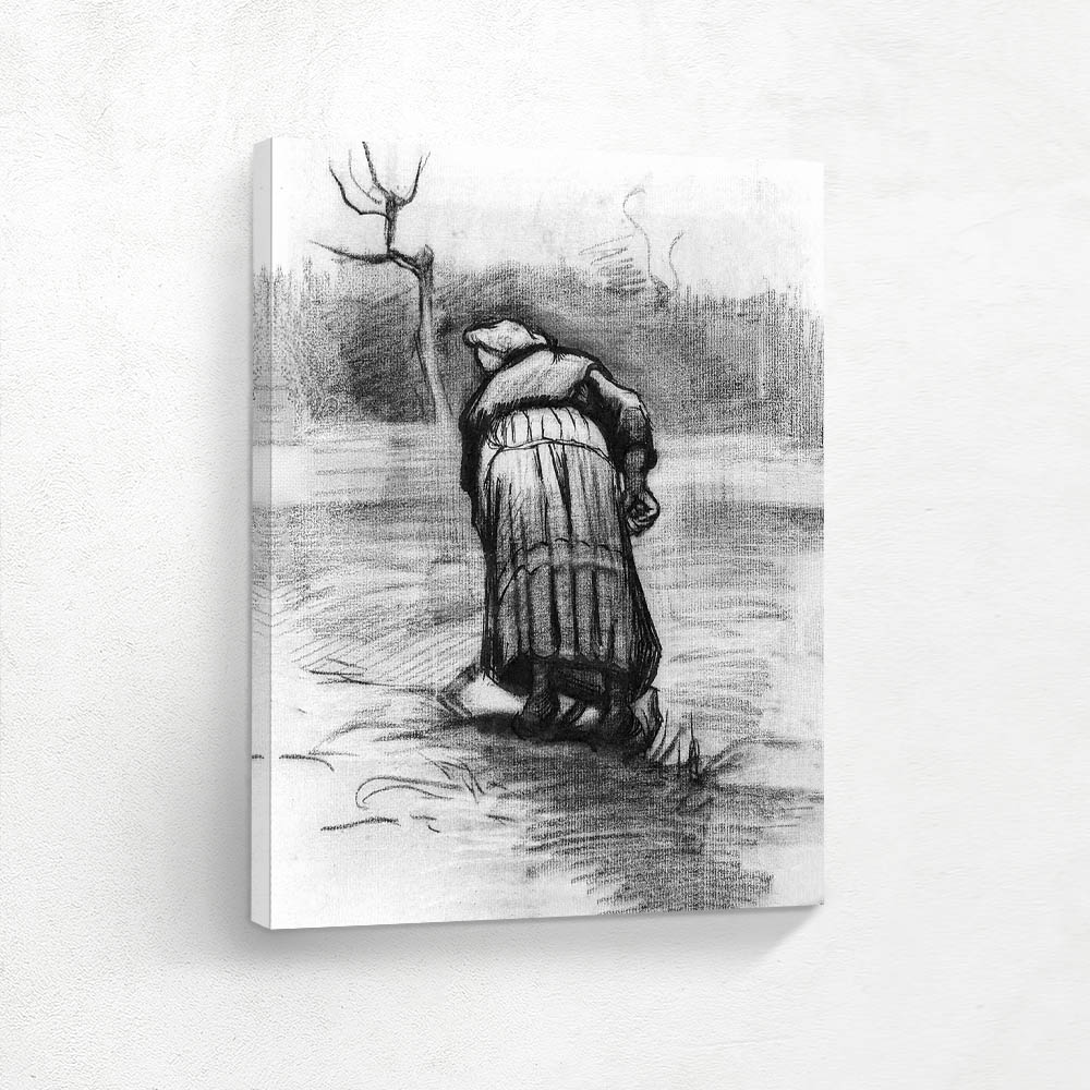 Peasant Woman Lifting Potatoes