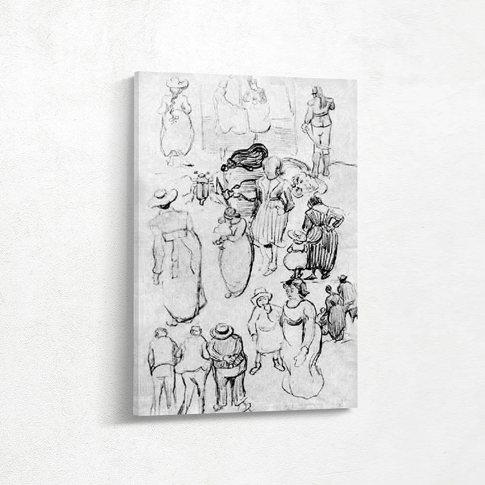 Sheet with Many Sketches of Figures