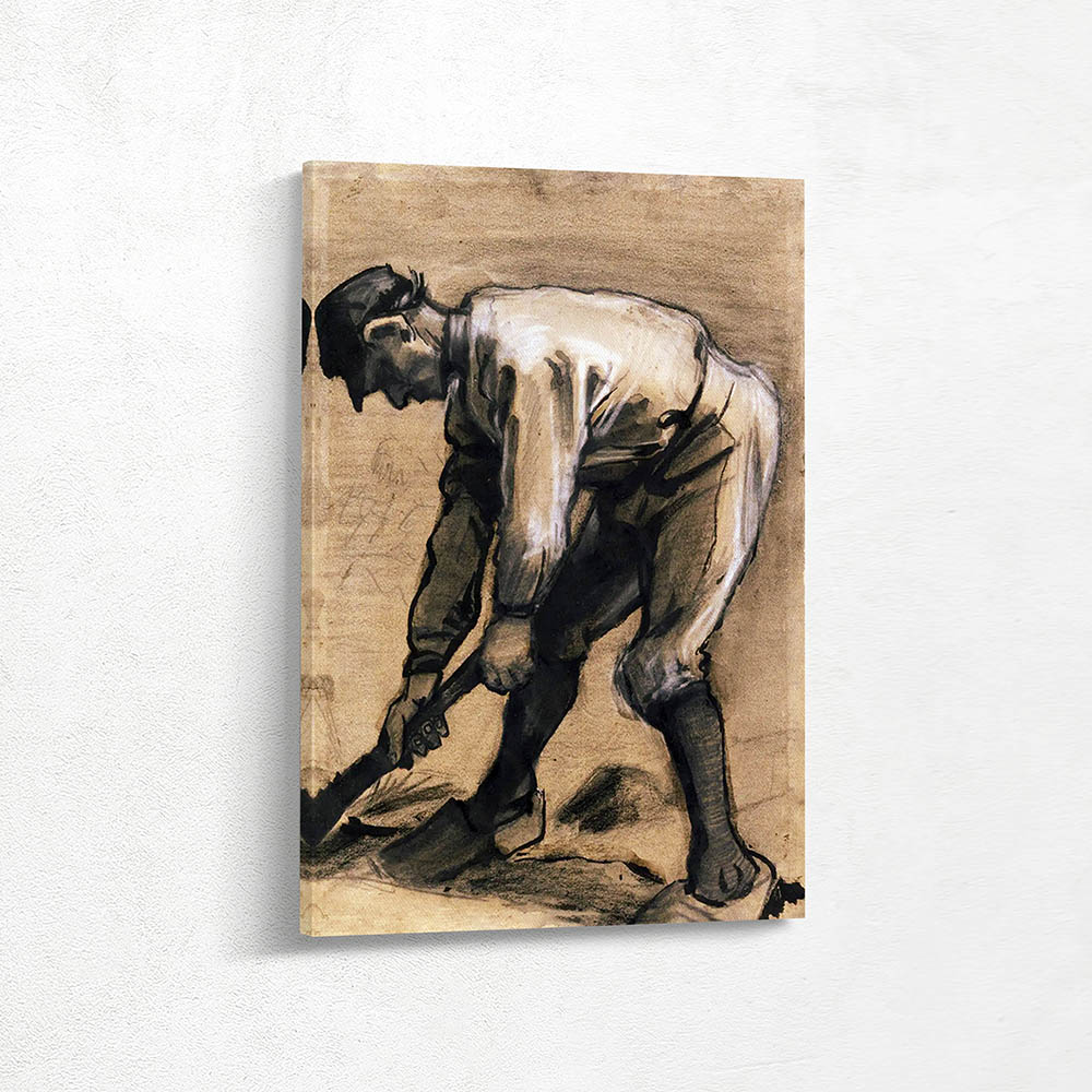 Man Breaking Up the Soil