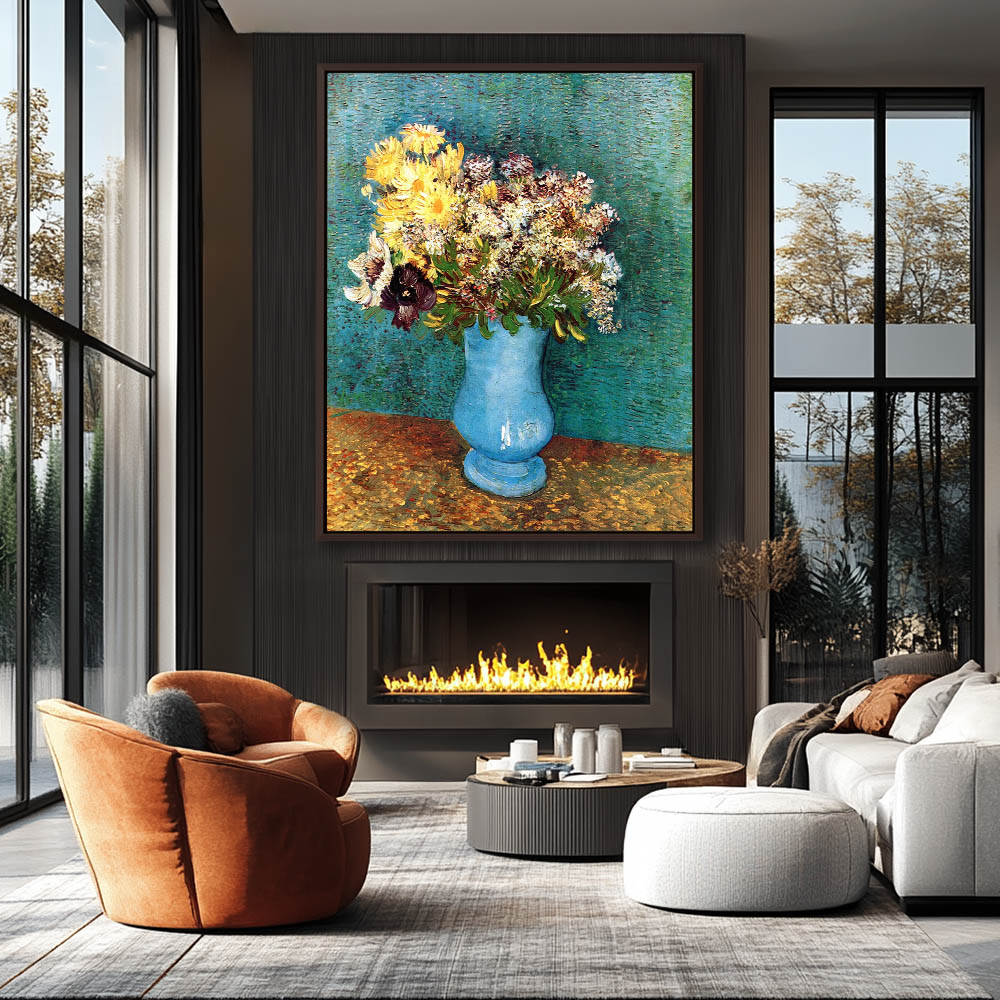 Vase with Daisies and Anemones - Image 3