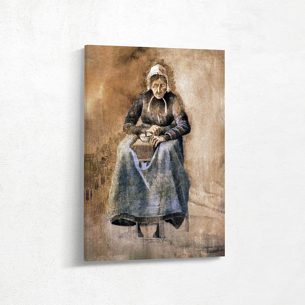 Woman Grinding Coffee