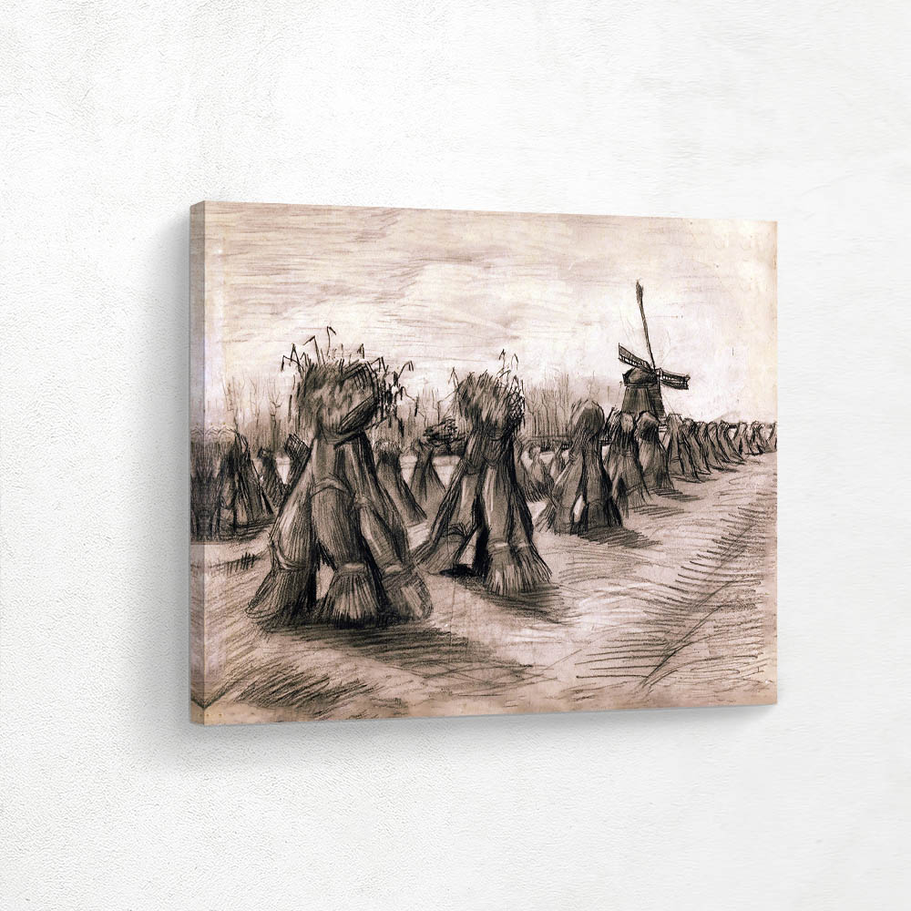 Wheat Field with Sheaves and a Windmill