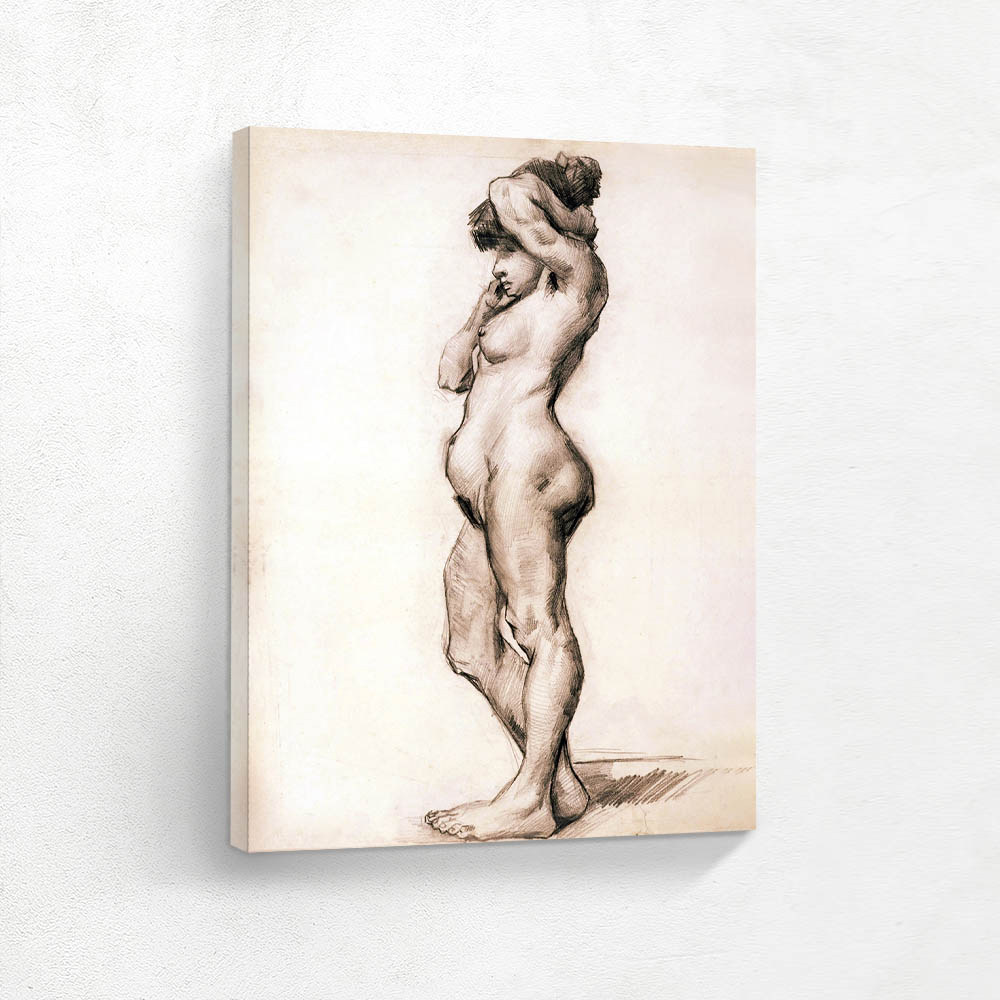 Standing Female Nude Seen from the Side