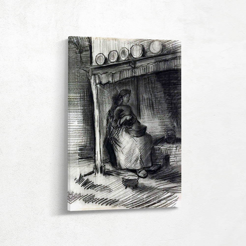 The Woman Working at the Hearth