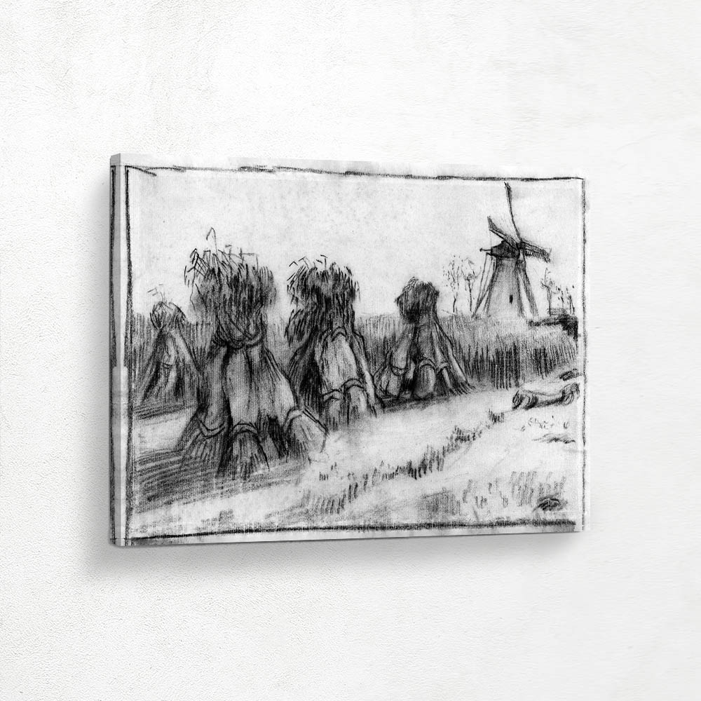 Wheat Field with Sheaves and a Windmill