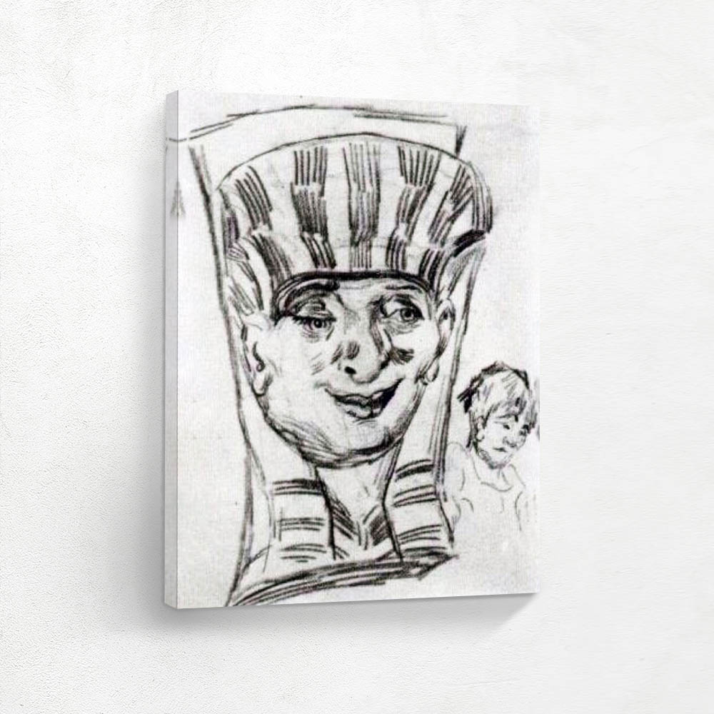 Sketch of an Eroded Garden Wall Ornament