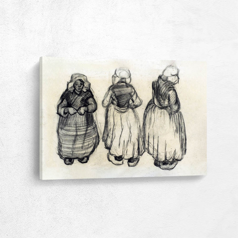 Three Studies of a Woman with a Shawl