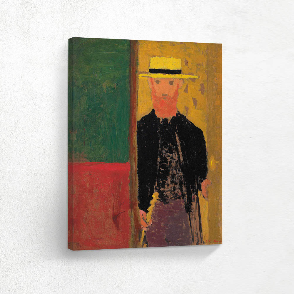 Self Portrait with Cane and Boater