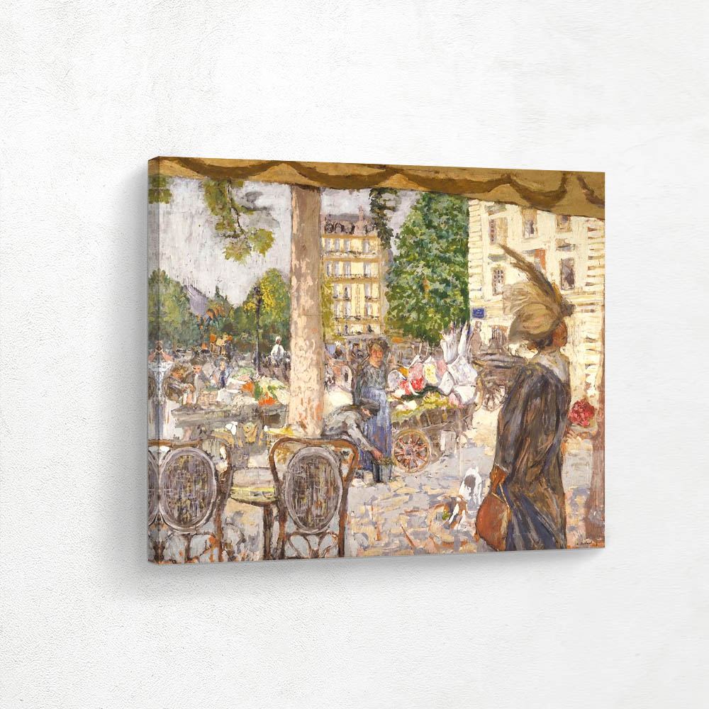 The Little Carts in June. Woman with a Bunch of Roses