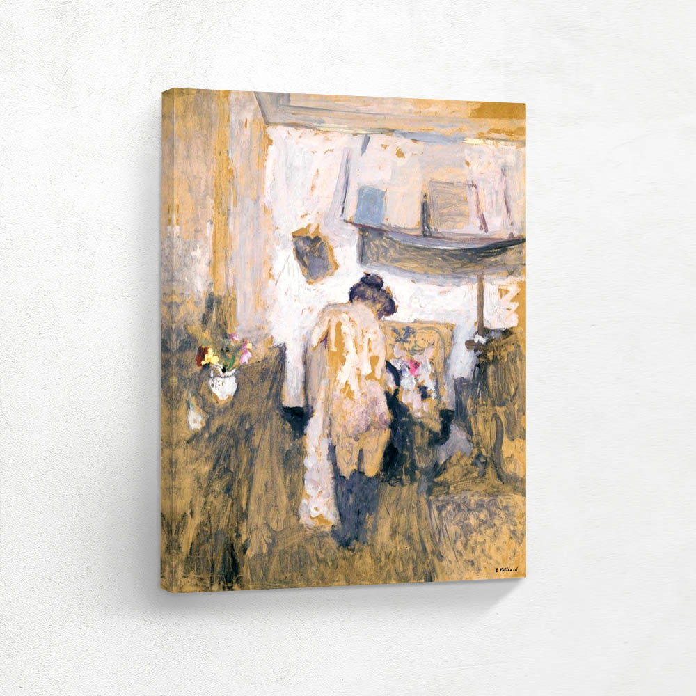 The Model Getting Dressed