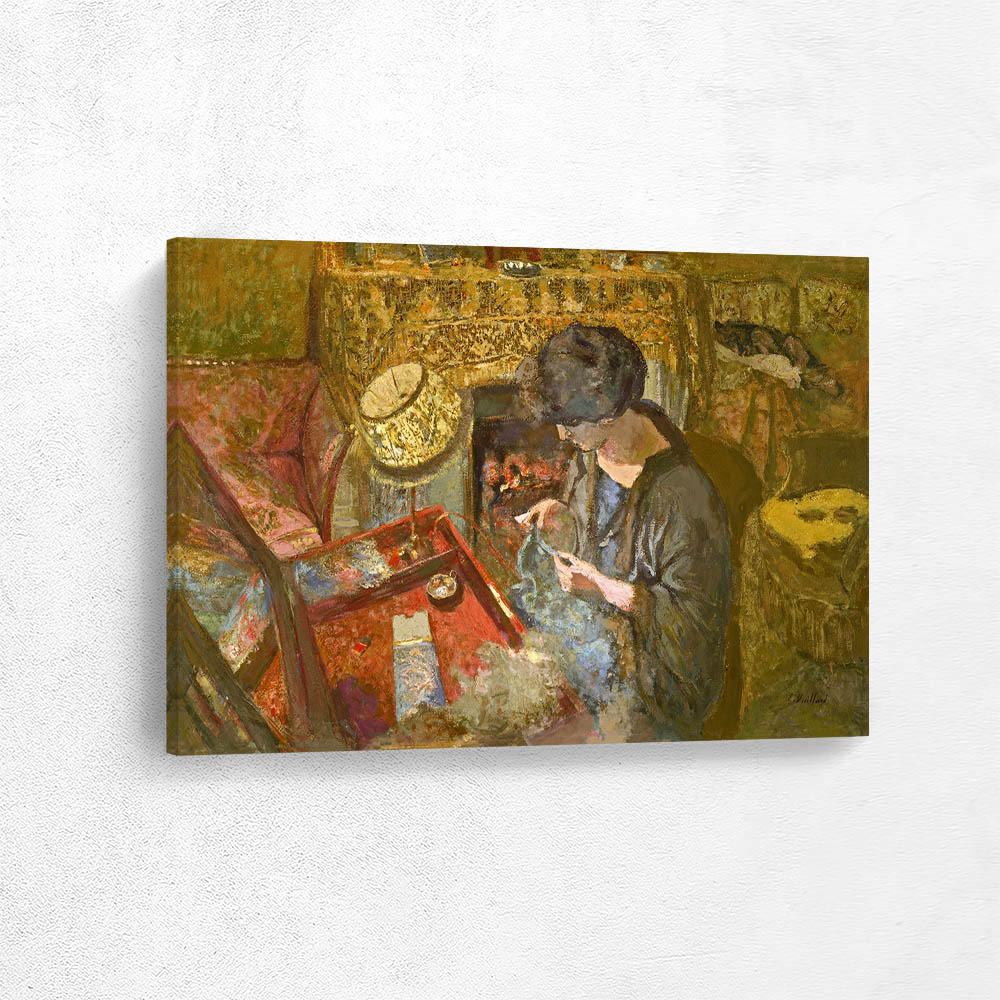 The Small Drawing-Room, Madame Hessel at Her Sewing-Table