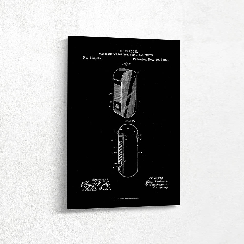 Match box and cigar punch