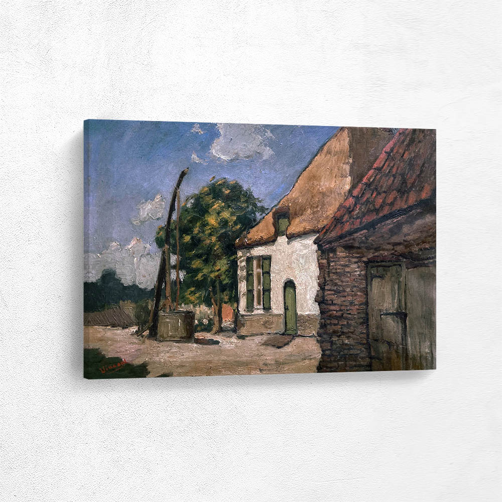 Farmhouse with Barn and Well