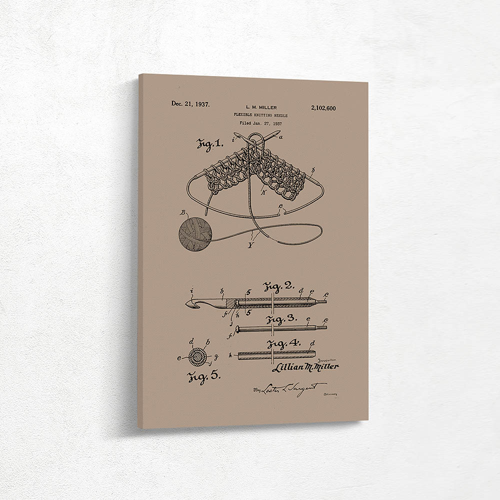 Flexible knitting needle