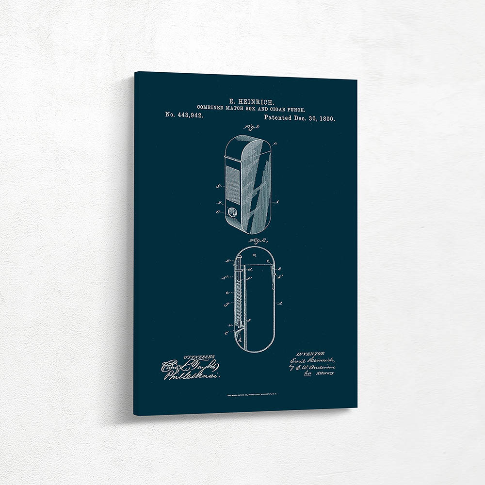 Match box and cigar punch