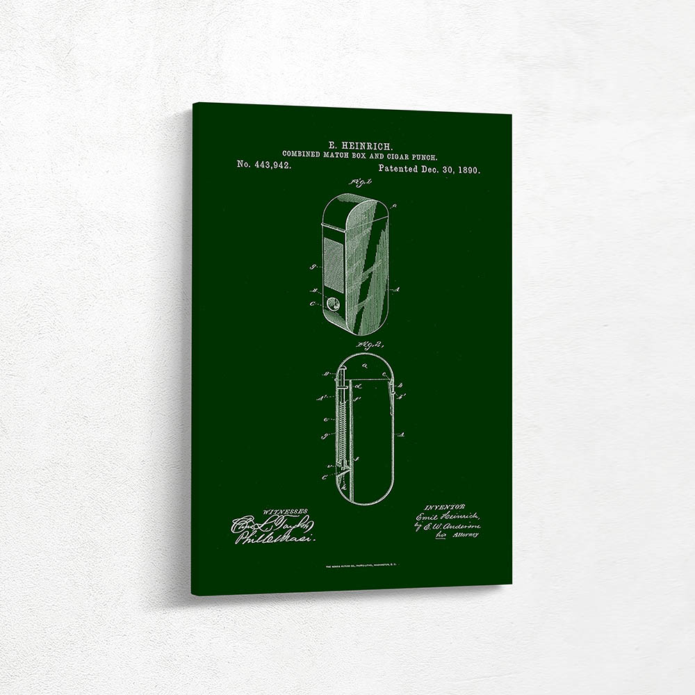 Match box and cigar punch