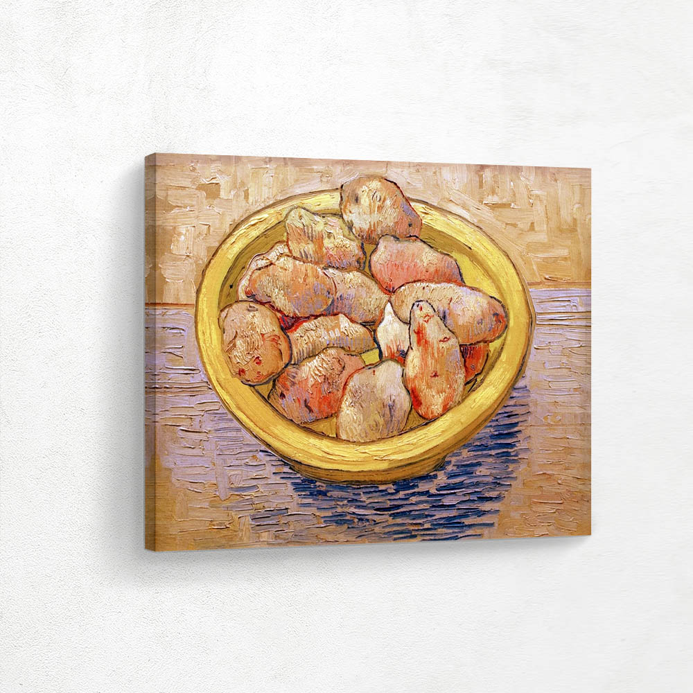 Still Life Potatoes in a Yellow Dish