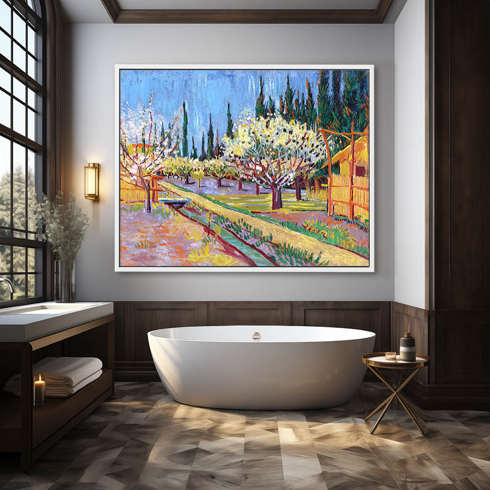 Flowering Orchard Surrounded by Cypress - Image 4