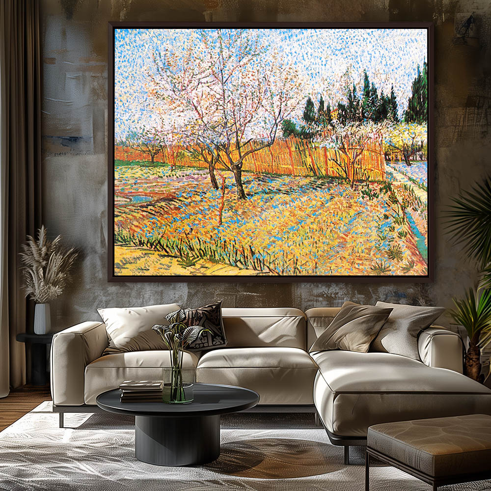 Orchard with Peach Trees in Blossom - Image 3