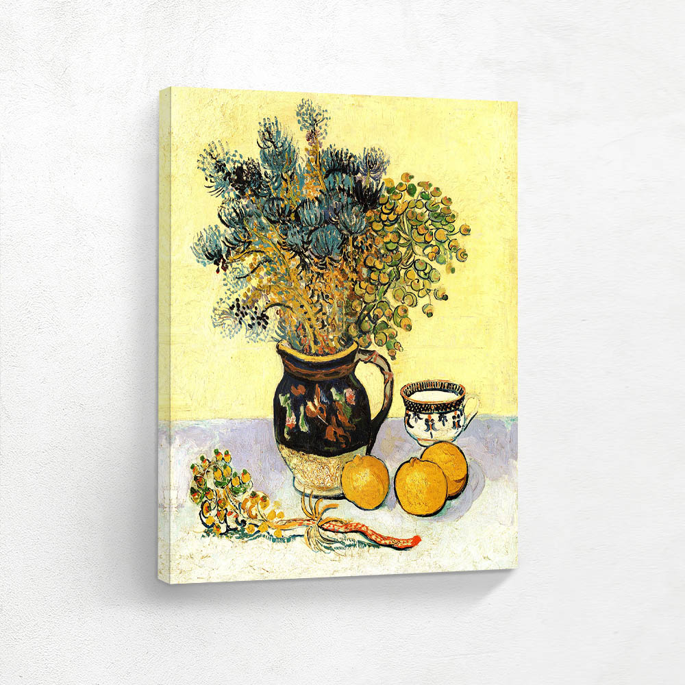 Still Life Majolica with Wildflowers