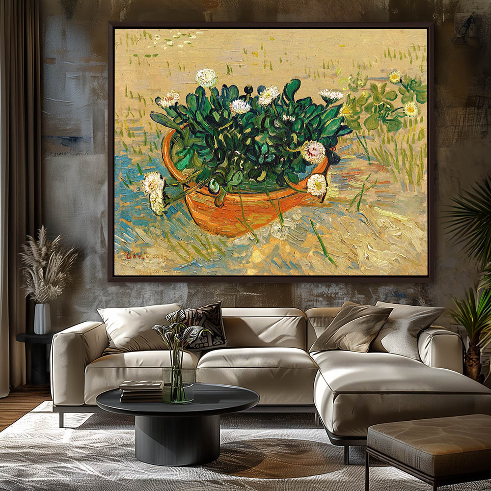 Still Life Bowl with Daisies - Image 3