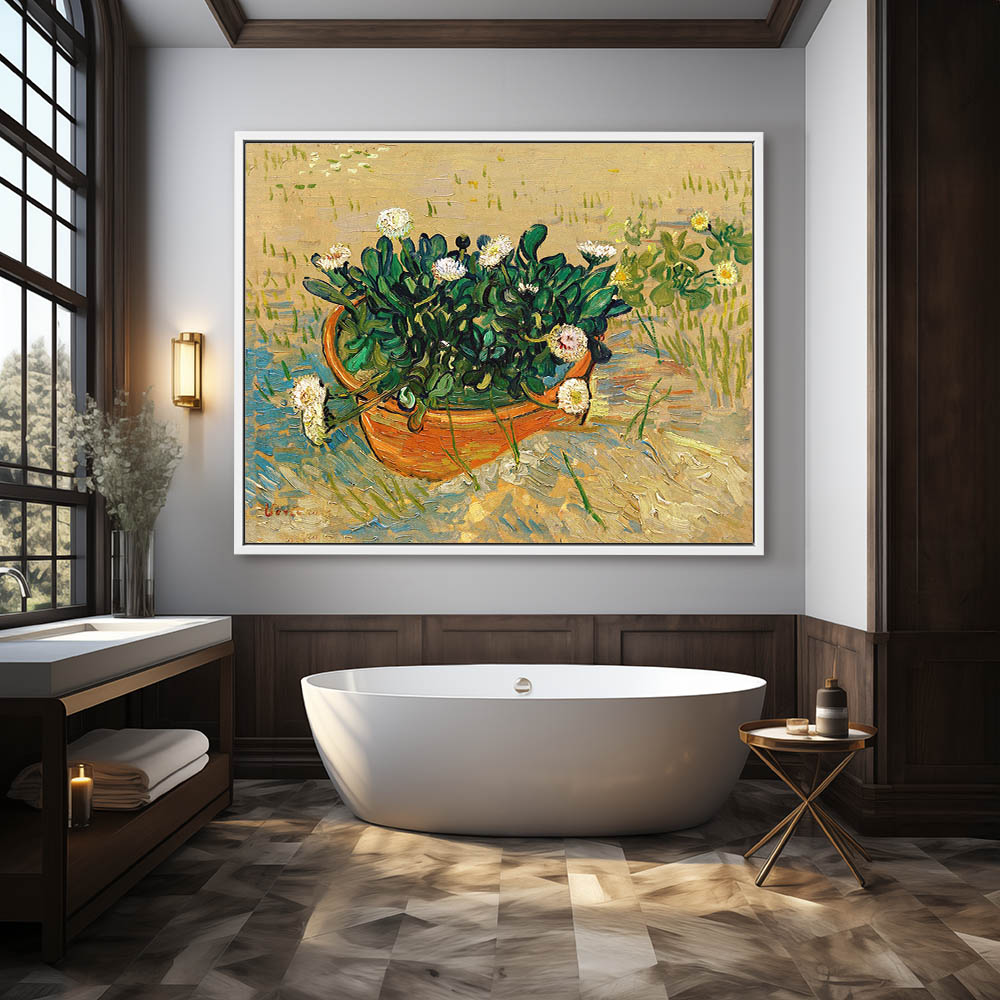 Still Life Bowl with Daisies - Image 4