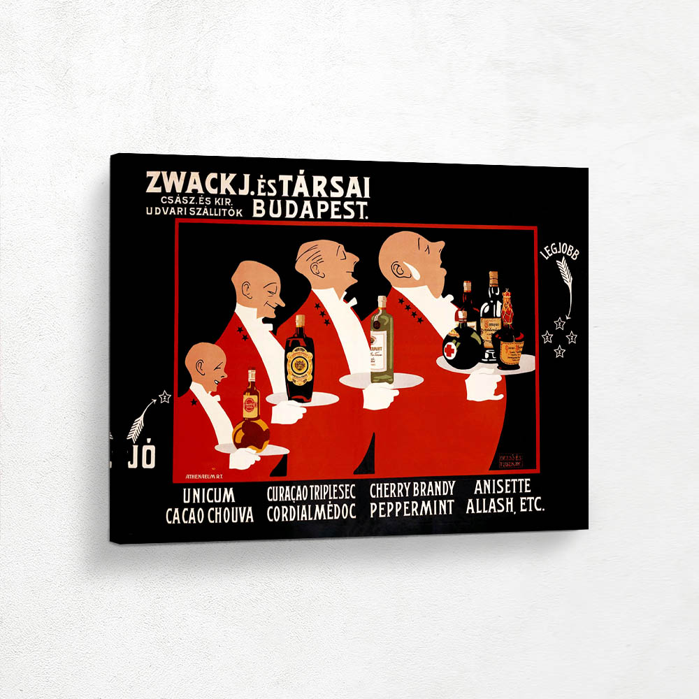 Zwackj es Tarsai Budapest Liquor Poster