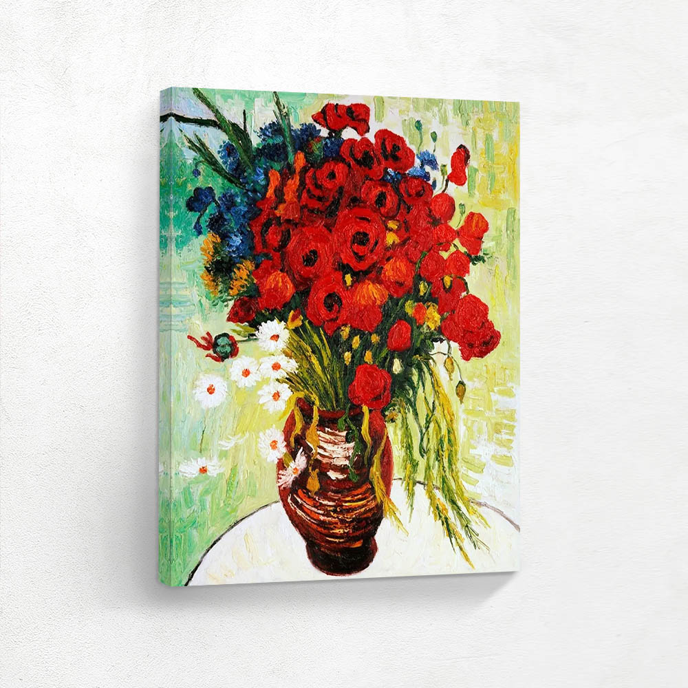 Vase with Daisies and Poppies