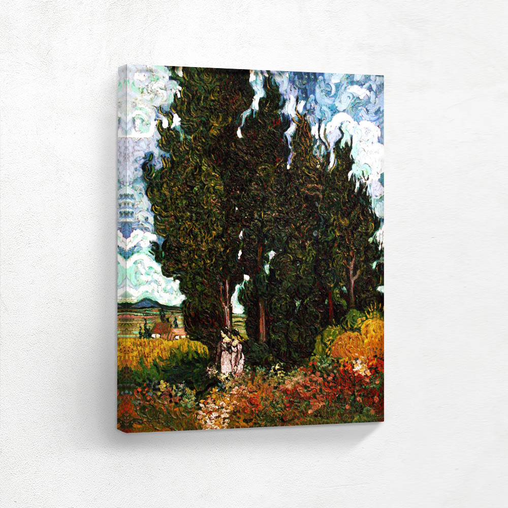 Cypress with two Figures