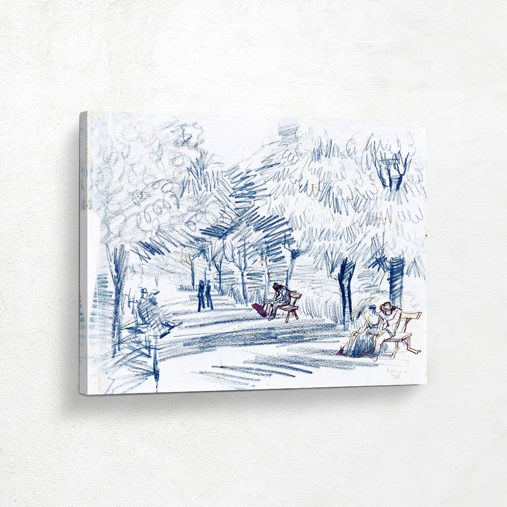 A Lane in the Public Garden with Benches