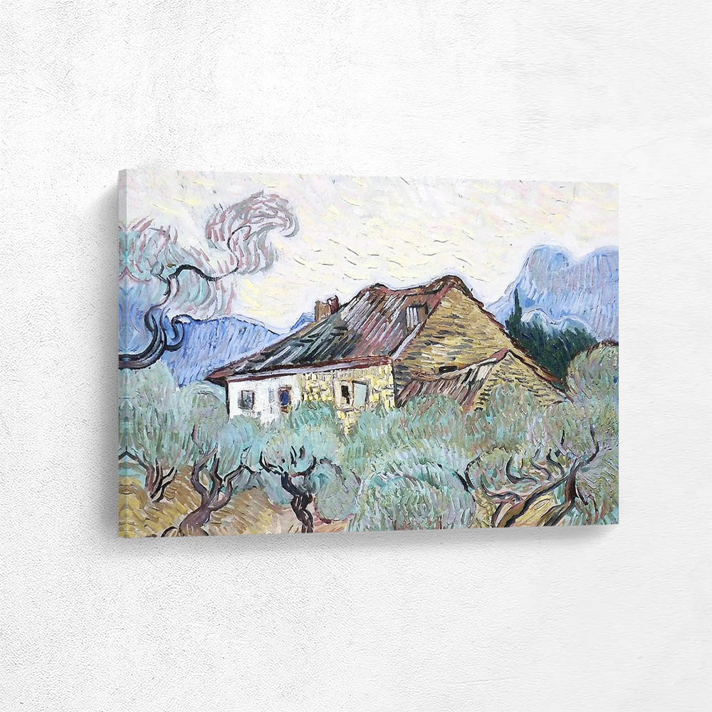 White Cottage Among Olive Trees