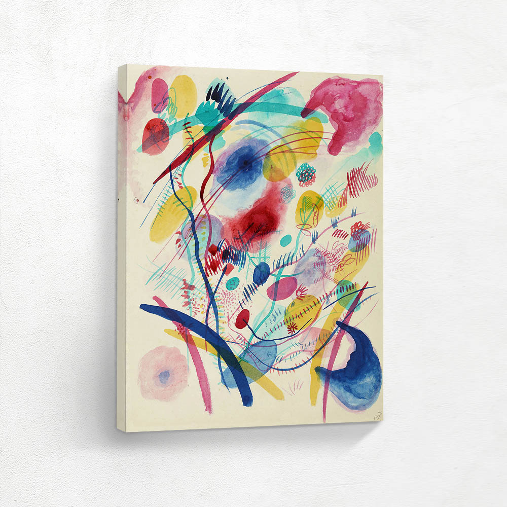 Composition in red, blue, green and yellow