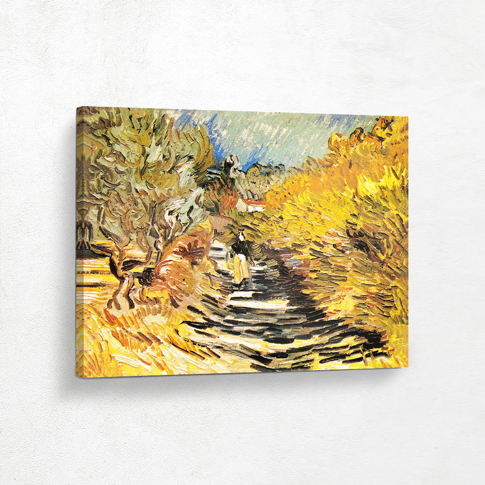 Road at Saint Remy with Female Figure