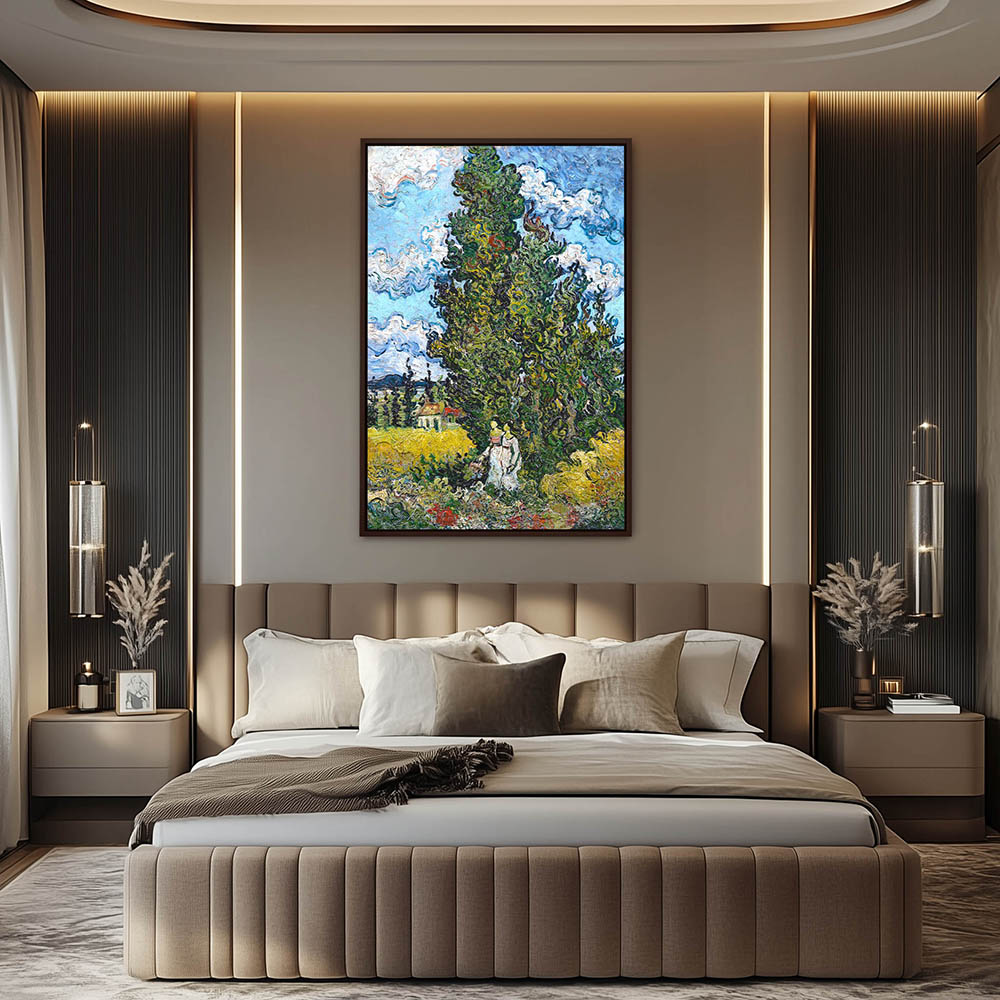 Cypresses and Two Women - Image 3
