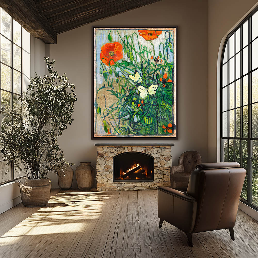 Butterflies and Poppies - Image 3