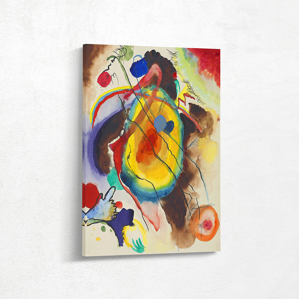AAbstract Wall Art by Wassily Kandinsky for Home Decor, Wall Art in Framed Prints, Framed Canvas Wall Art with Floater Frames bstract Composition Painting for Home and Office Wall Decor, Large Framed Canvas Wall Art