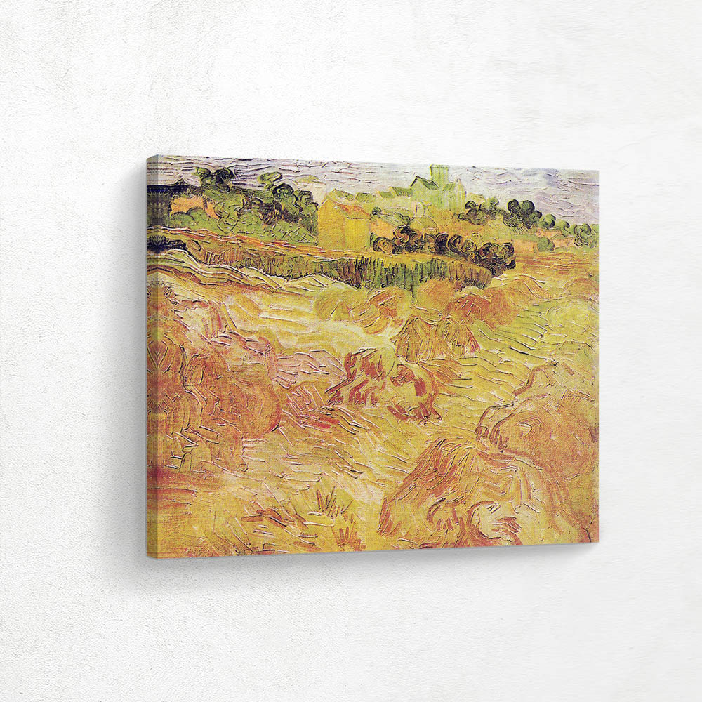 Wheat Fields with Auvers in the Background