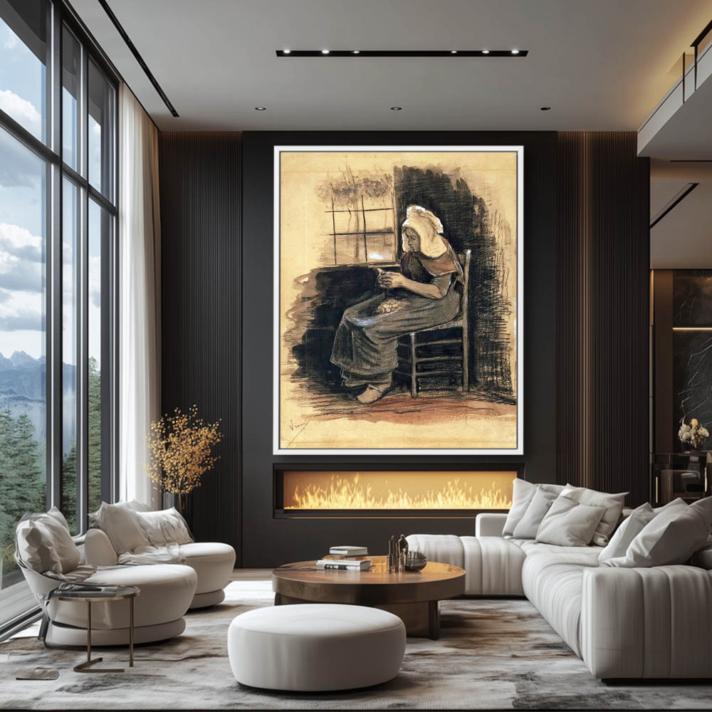 Woman Peeling Pototoes near a Window - Image 4