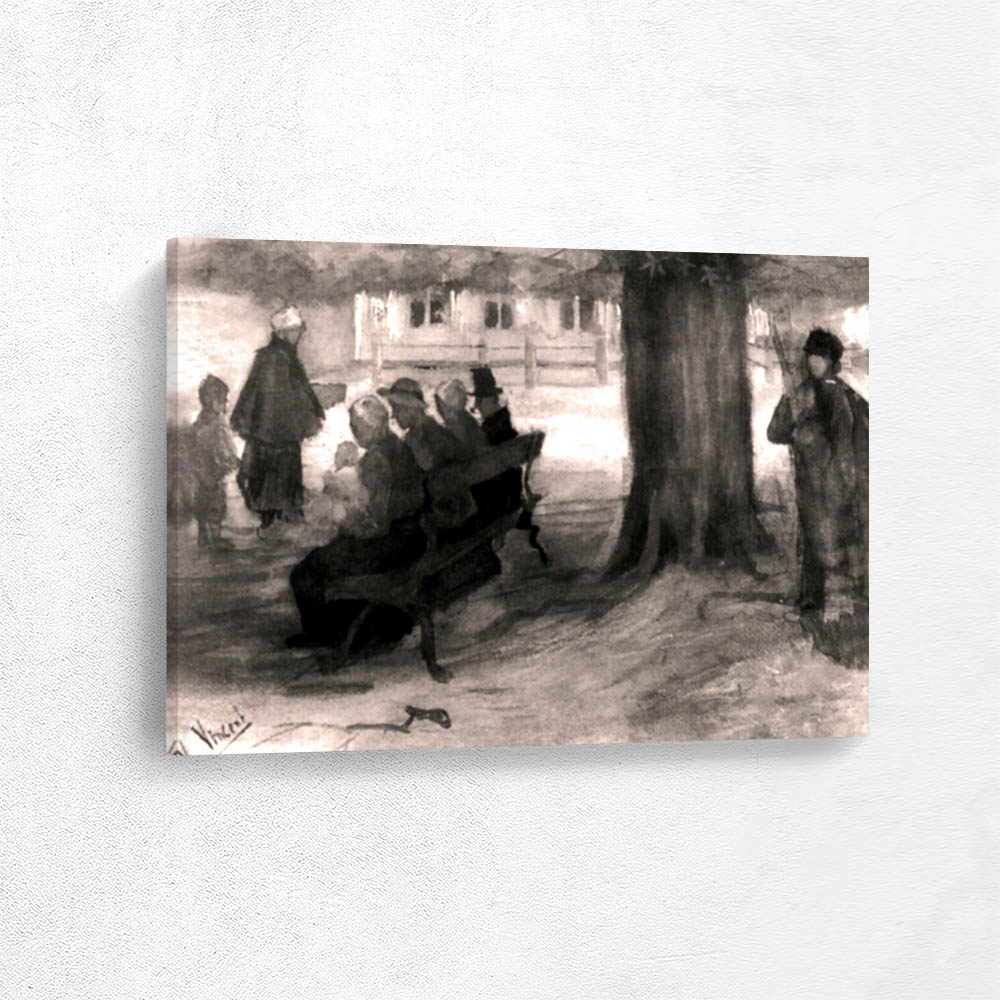 Bench with Four People and a Baby